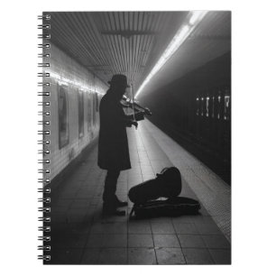 Subway Violin Street Musician Notebook