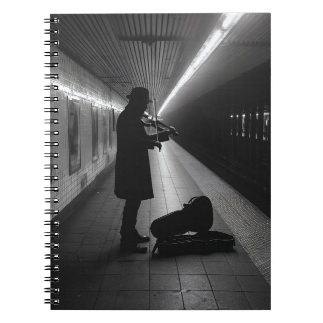 Subway Violin Street Musician Notebook (Front)