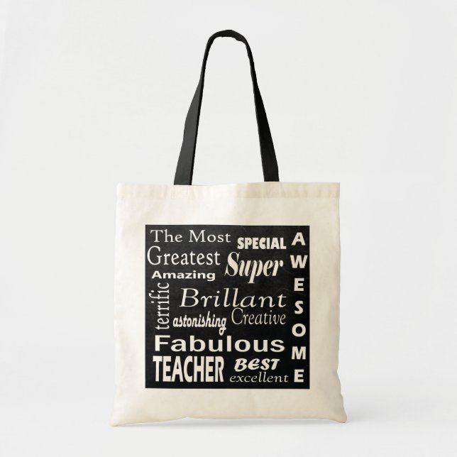 Subway Word Art for Teachers Tote Bag (Front)