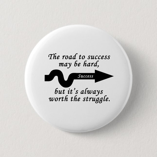 Success 6 Cm Round Badge (Front)