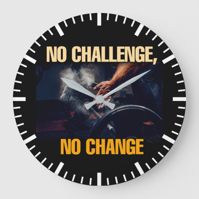 Success and Gym Motivational Large Clock (Front)
