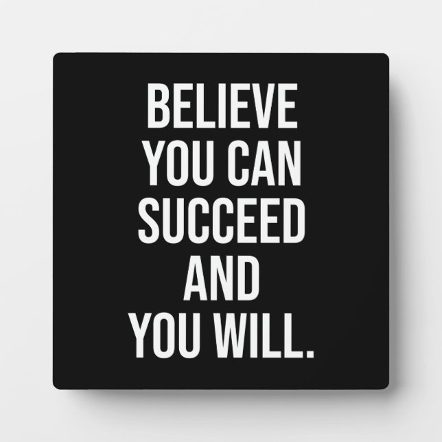 Success and Gym Motivational Plaque (Front)