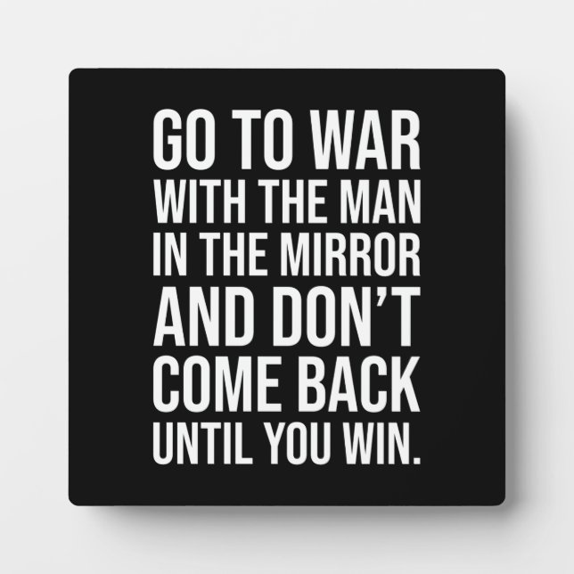 Success and Gym Motivational Plaque (Front)