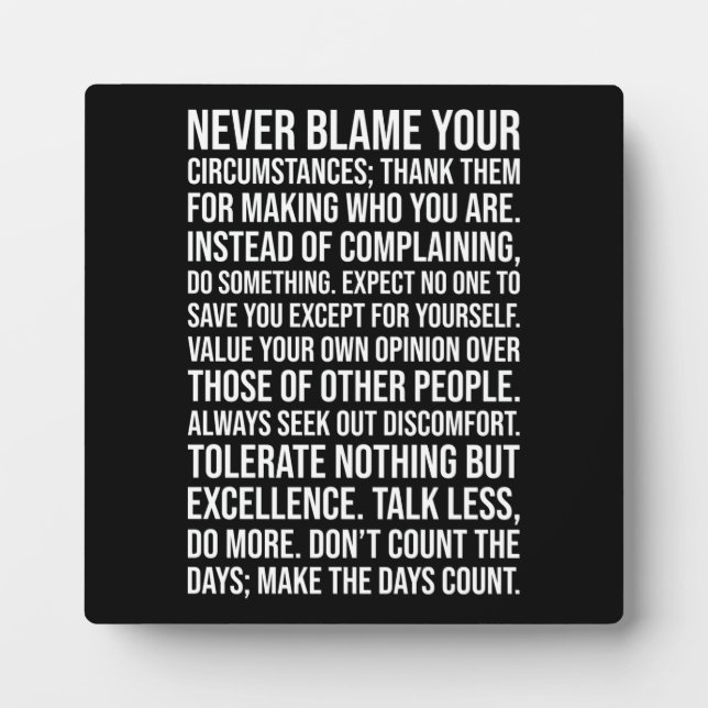 Success and Gym Motivational Plaque (Front)