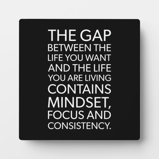 Success and Gym Motivational Plaque (Front)