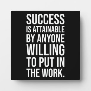 Success and Gym Motivational Plaque