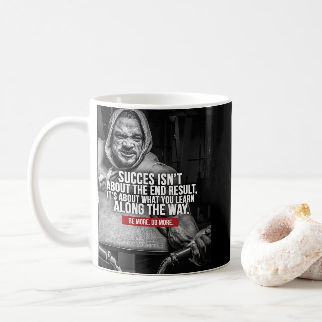 Success And Learning - Workout Inspiration Coffee Mug (With Donut)