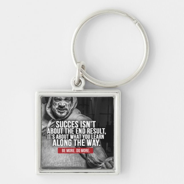 Success And Learning - Workout Inspiration Key Ring (Front)
