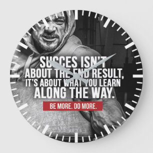 Success And Learning - Workout Inspiration Large Clock