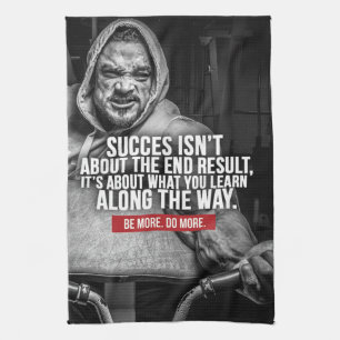 Success And Learning - Workout Inspiration Tea Towel