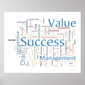 Success and Value Related Text Poster