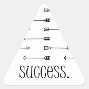 Success arrow print pattern arrows hipster quote triangle sticker