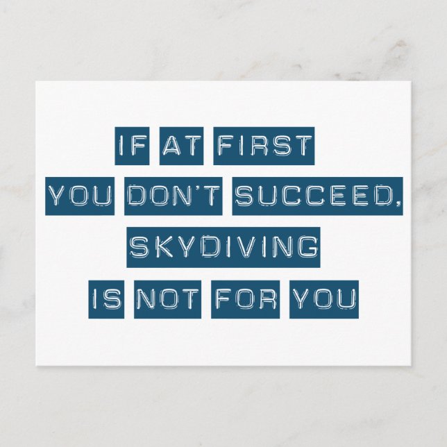 Success at Skydiving Postcard (Front)