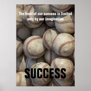 Success Baseball Inspirational Motivational Poster