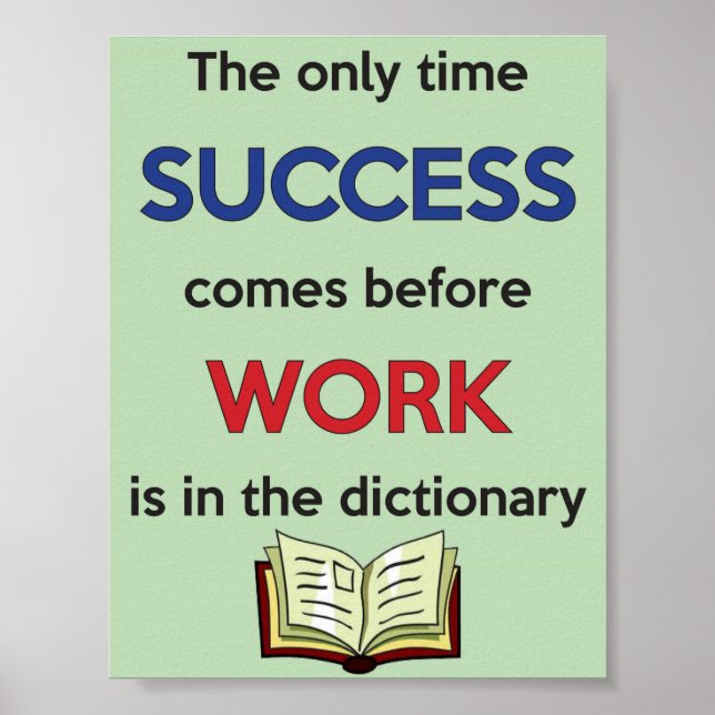 Success before Work Poster (Front)