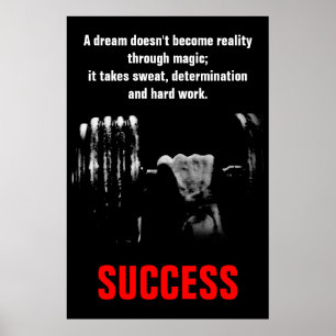 Success Bodybuilding Fitness Inspirational Poster
