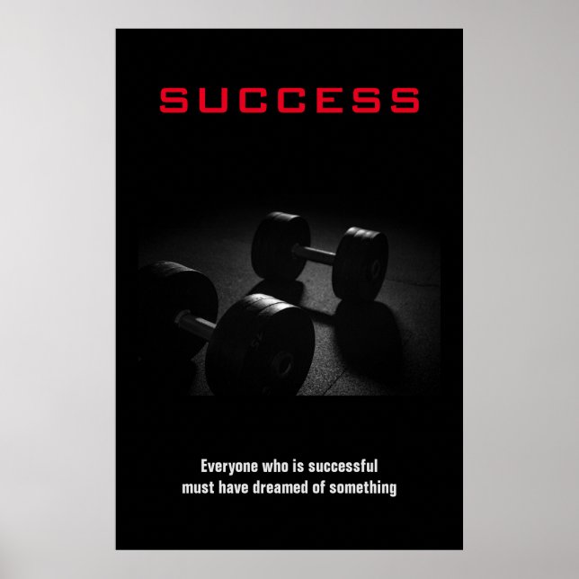 Success Bodybuilding Training Motivational Poster (Front)