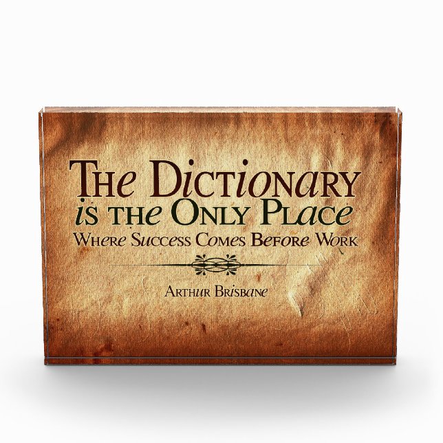 Success Comes Before Work Photo Block (Front)