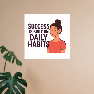 Success daily habits business motivational poster