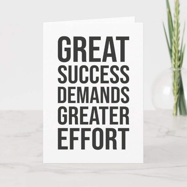 Success Demands Effort - Gym, Hustle, Success Card (Front)