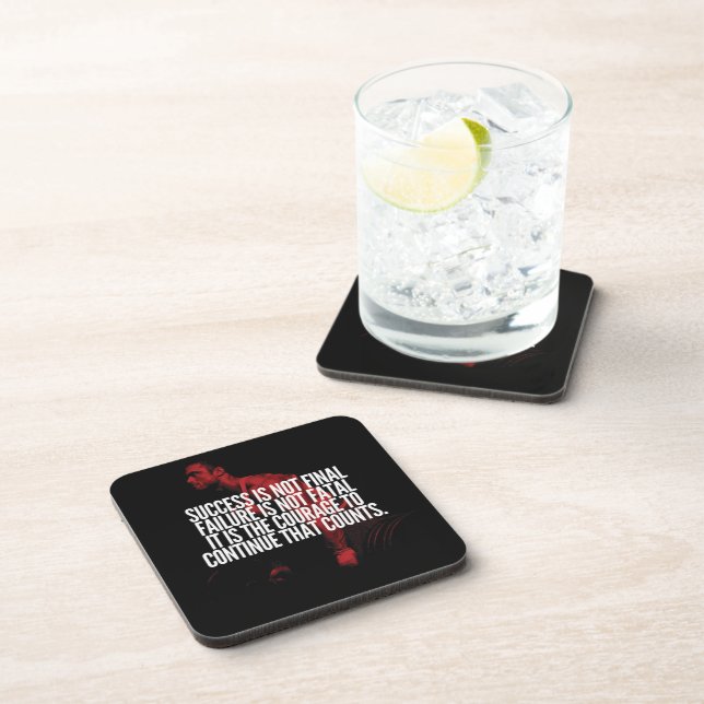 Success, Failure and Courage. Workout Motivational Coaster (Right Side)