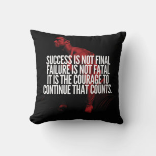 Success, Failure and Courage. Workout Motivational Cushion