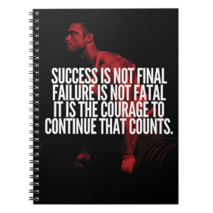 Success, Failure and Courage. Workout Motivational Notebook