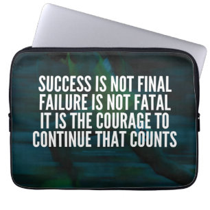 Success, Failure, Courage - Workout Motivational Laptop Sleeve
