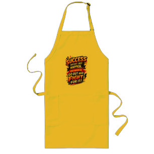 Success Fighter Quote Long Apron
