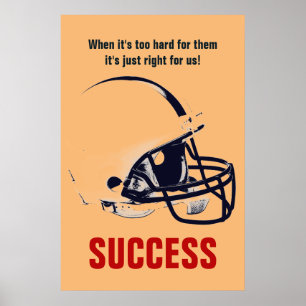 Success Football Motivational Inspirational PopArt Poster