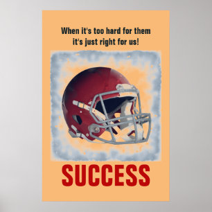 Success Football Motivational Inspirational PopArt Poster