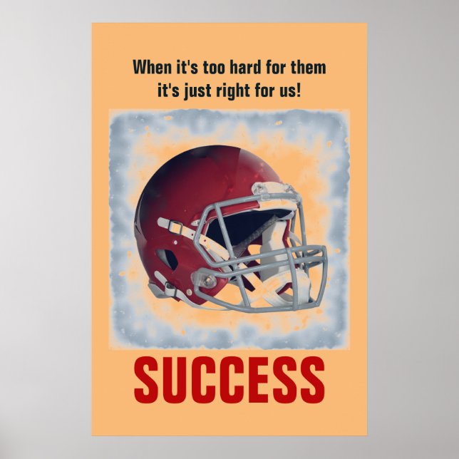 Success Football Motivational Inspirational PopArt Poster (Front)