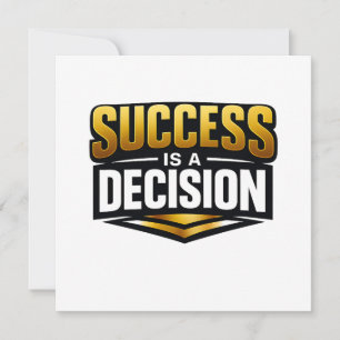 Success Gold Typography on Black