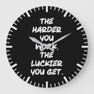 Success, Hustle, Grind and Gym Motivational  Large Clock