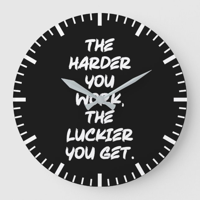 Success, Hustle, Grind and Gym Motivational  Large Clock (Front)