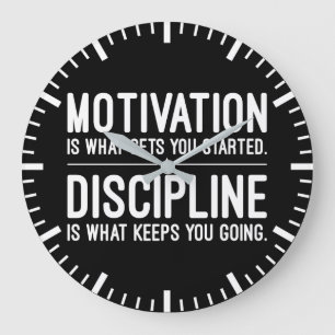 Success, Hustle, Grind and Gym Motivational Large Clock