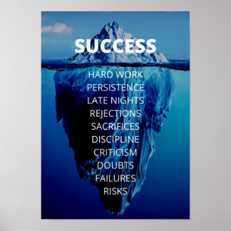 Success Iceberg Entrepreneur & Office Motivational Poster
