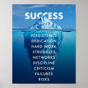Success Iceberg Hard Work Poster