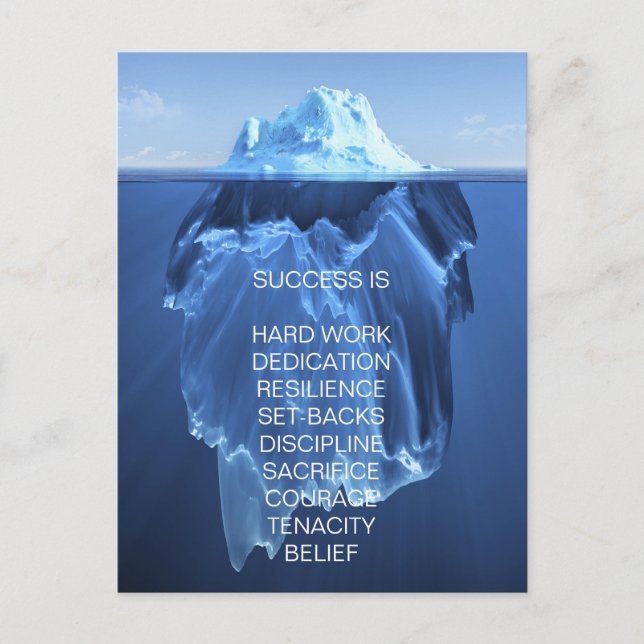 Success iceberg - motivate, inspire postcard (Front)