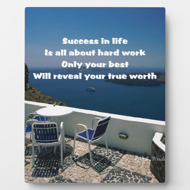 success in life plaque (Front)
