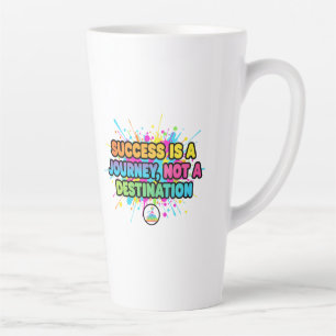 Success Is a Journey Motivational Quote Design Latte Mug