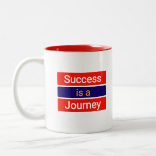 Success Is a Journey – Motivational Two-Tone Coffee Mug