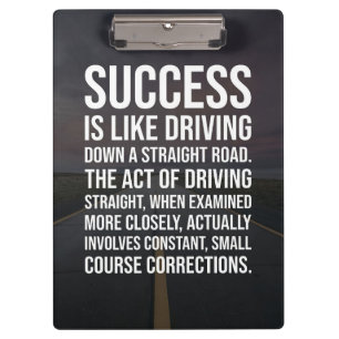 Success Is A Straight Road Clipboard