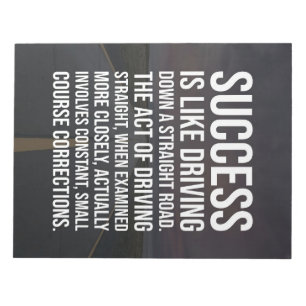 Success Is A Straight Road Notepad