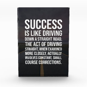 Success Is A Straight Road Photo Block