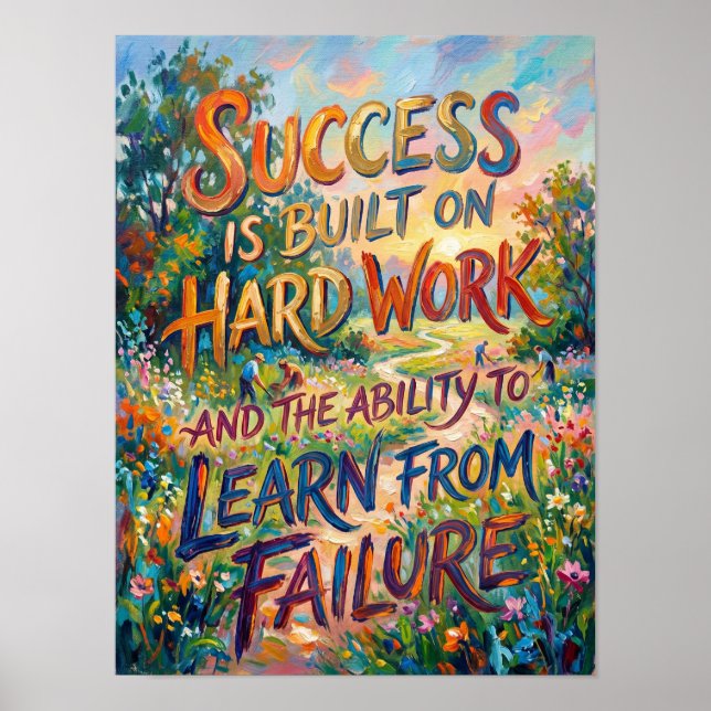 success is built on hard work  poster (Front)