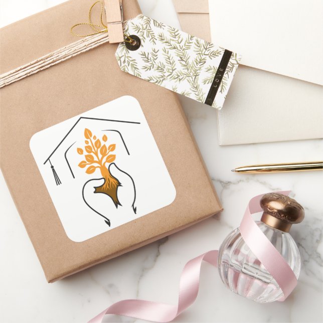 Success is embodied in one powerful slogan square sticker (Gifting)