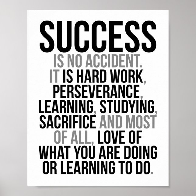 Success Is No Accident Poster (Front)