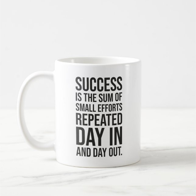 Success Is Sum Of Small Efforts - Gym, Hustle Coffee Mug (Left)
