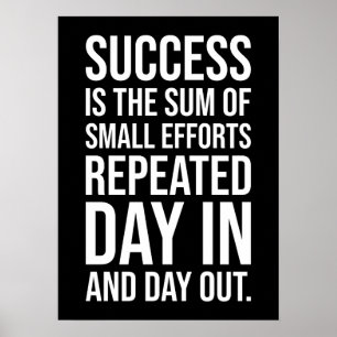 Success Is Sum Of Small Efforts - Gym, Hustle Poster